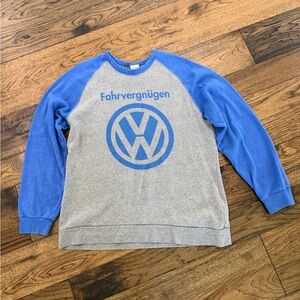 Volkswagen 'Fahrvergnügen' Raglan Sweatshirt - Grey & Blue